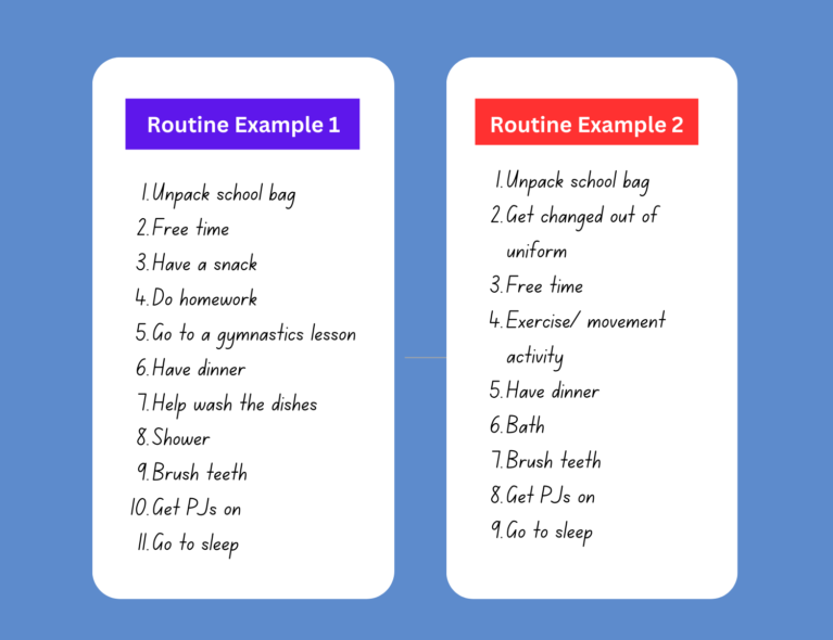 Examples of afterschool-routines